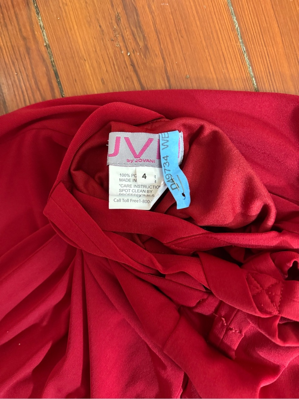 Vintage JVN by Jovani Red Strappy Back Mermaid Formal Prom Evening Gown Sz 4 🧡🍄 - Picture 12 of 12